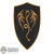 Shield: Coo Models Black + Gold Shield w/Dragon