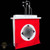DAMAGED Podium: DiD White Podium w/Microphones and Nazi Banner (READ NOTES)