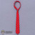 Tie: DiD Mens Red Tie w/ White Stripes