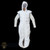 Coat: DamToys Mens White Sleeveless Robe w/Hood (Dirty)