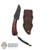 Knife: DamToys Fixed blade w/Leather-Like Sheath + Beads