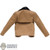 Coat: DamToys Mens Brown Jacket w/Leather-Like Collar