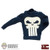 Top: Ekuaz Toys 1/12th Mens Long Sleeve Blue Spandex Skull Shirt