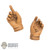 Hands: Easy & Simple Brown & Black Molded Tactical Gloved Hands