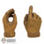 Hands: Easy Simple Mens Molded Brown Tactical Gloved Hands