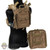 Vest: Easy Simple Mens HRT LBAC Plate Carrier w/Zip-on HydroMax (Brownish)