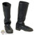 Boots: Flagset Mens Black Leather Boots (Weathered)