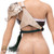 Top: Flagset Barbarian Leather-Like with Metal Shoulder Armor
