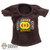 Shirt: GD Toys Female Brown Suede-Like GG T-Shirt