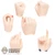 STAINED Hands: GD Toys Female Coral Nails Hand Set