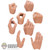 Hands: King's Toy Mens 8-Piece Molded Hand Set