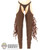 Pants: Long Shan Female Leatherlike Chaps w/Fringe