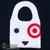 Sack: Miniverse White Target Bullseye Shopping Bag