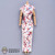 Dress: Super Duck Female White Floral Cheongsam
