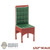 Chair: Shark Toys 1/12th Molded Wicker Chair w/Green Cushions