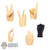 Hands: TBLeague Female Hand Set (Smaller Socket Holes)