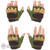 Hands: Art Figure Green Fingerless Gloved Hand Set A