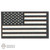Patch: Easy & Simple Black and White American Flag Patch