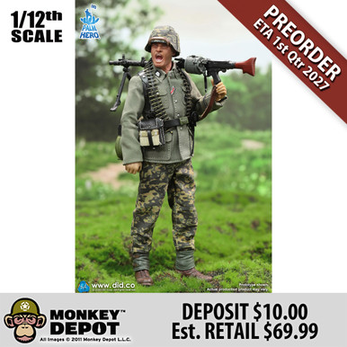 Monkey Depot - DiD 1/12 WWII German MG34 Gunner Alois (XD80042)