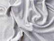 Knitted Velvet Furnishing Fabric Light Grey