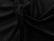 Striped Knit Velvet Fabric Black