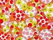 Floral Quilting Cotton on Orange