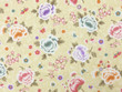 Floral Quilting Cotton on Greenish Yellow