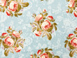 Floral Quilting Cotton on Sky Blue