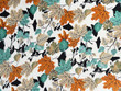 Leaves Print Polyester Crepe