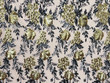 Floral Embroidery Sequins Blue Gold on Rose