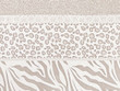 Poly Cotton Sheeting Animals Skins Border Beige