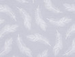 Poly Cotton Sheeting Feathers on Light Grey