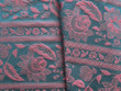 Floral Jacquard Fabric Green Red