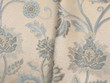 Floral Jacquard Fabric Gold Blue