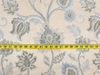 Floral Jacquard Fabric Gold Blue