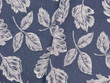 Leaves Jacquard Fabric Navy