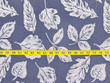 Leaves Jacquard Fabric Navy