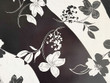 Floral Printed Polyester Black White