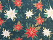 Christmas Flowers Quilting Cotton on Green