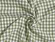 Seersucker Gingham White Olive Green B