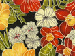 Printed Outdoor Floral on Black