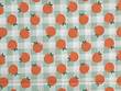 Quilting Cotton Peach on Plaid Green