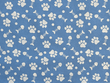 Novelty Quilting Cotton Bones White on Blue