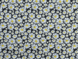 Floral Quilting Cotton on Black