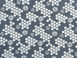 Floral Quilting Cotton on Grey