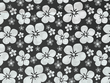 Floral Quilting Cotton on Black
