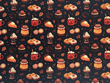 Quilting Cotton Pumpkin Lover on Black