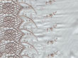 Embroidery Drapery Fabric Off White Gold