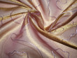 Metallic Embroidered Gold Pink D