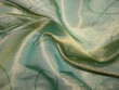 Metallic Embroidered Organza Green Gold